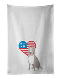 Blue Pit Bull Patriotic Kitchen Towels