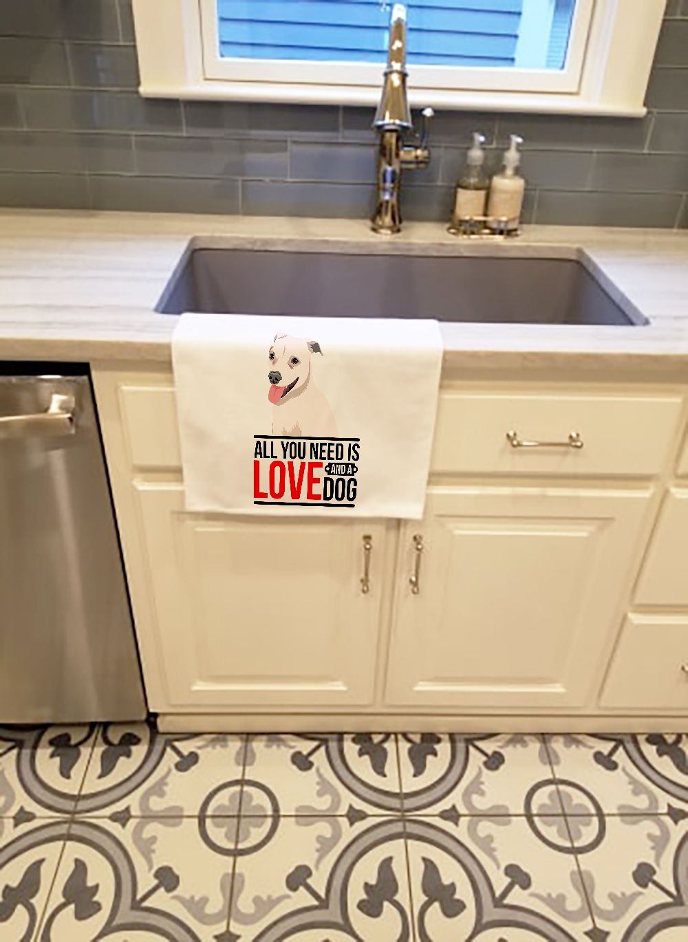 Pit Bull Terrier Artwork Kitchen Towel Pair