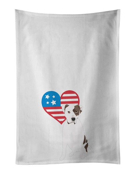 Patriotic Pit Bull Terrier Kitchen Towel Set