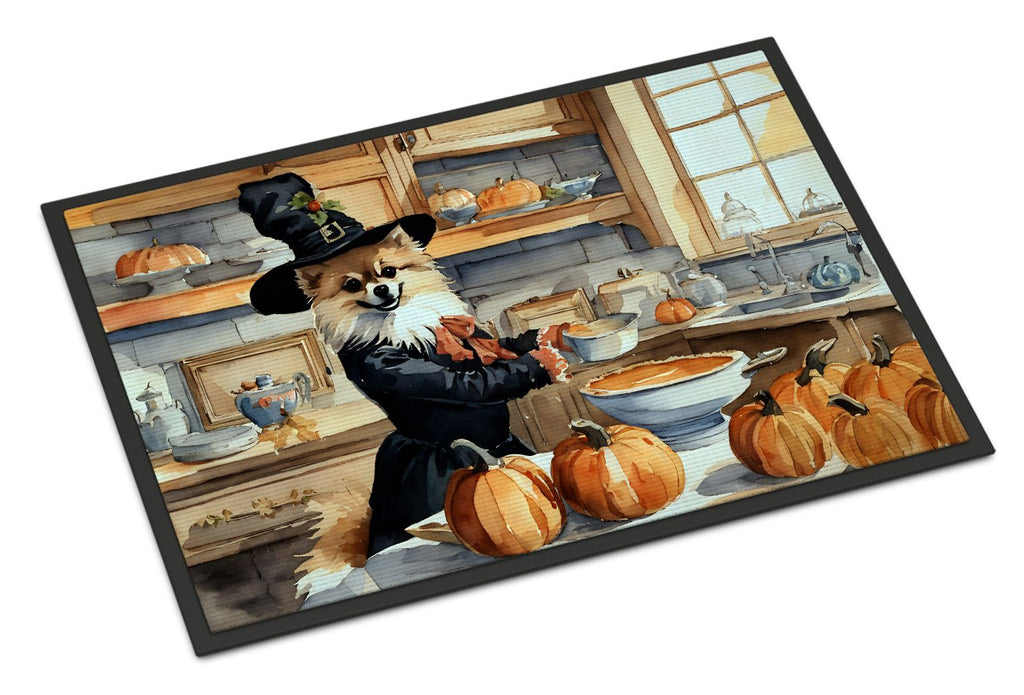 Pomeranian Kitchen Pumpkins Fall Doormat