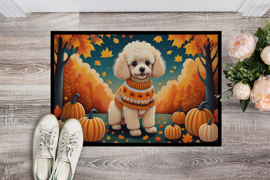 Poodle Fall Artwork Indoor-Outdoor Doormat