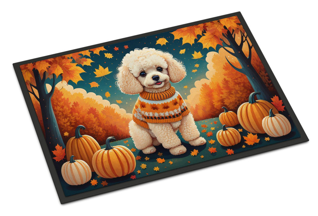 Poodle Fall Artwork Indoor-Outdoor Doormat