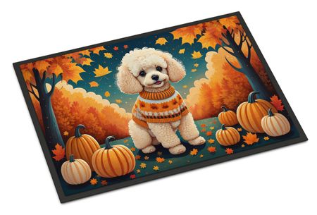 Poodle Fall Artwork Indoor-Outdoor Doormat