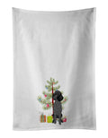 Standard Black Poodle Christmas Kitchen Towels
