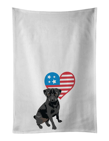 Black Pug Patriotic Kitchen Towel Set