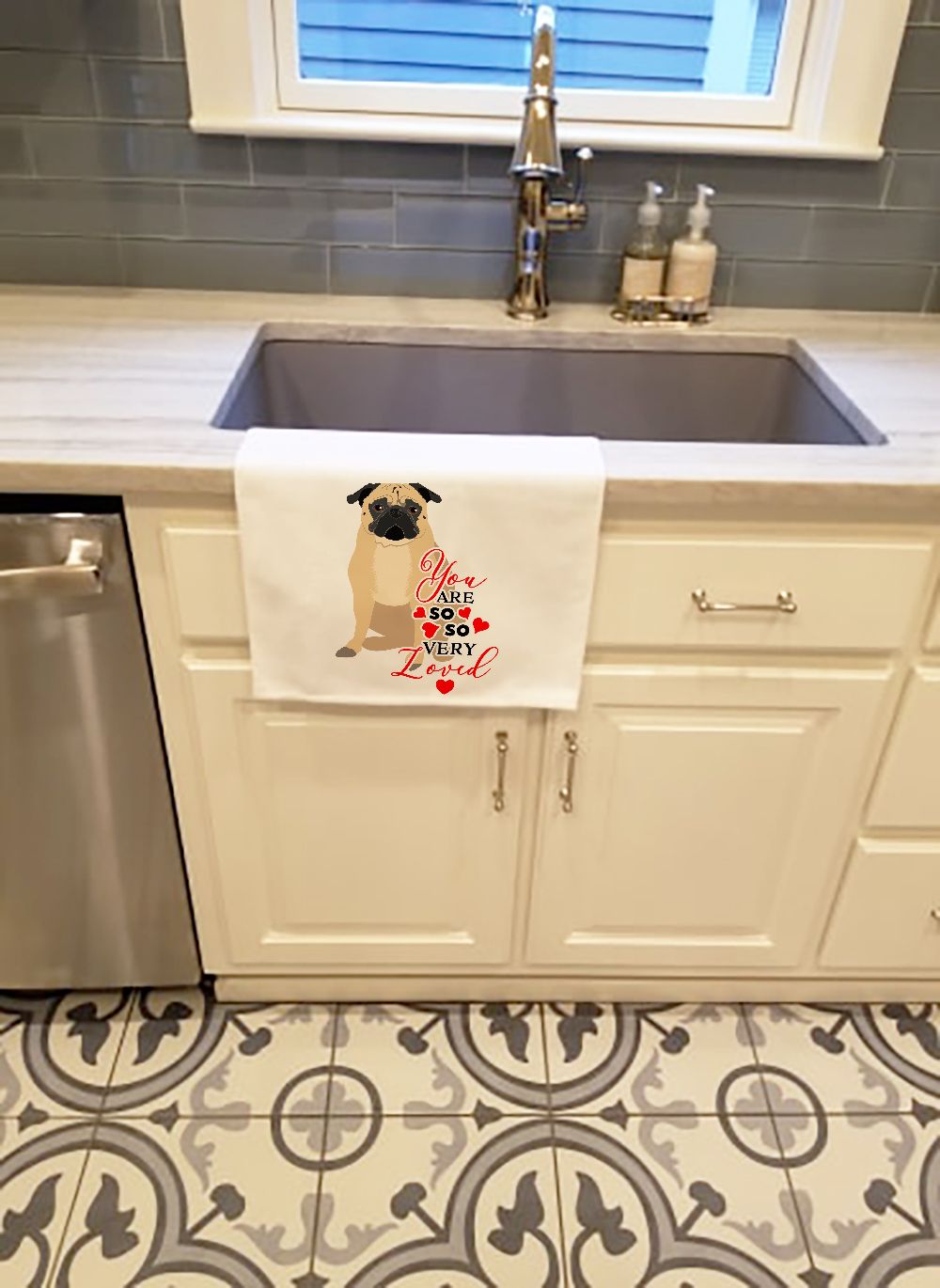 Pug You Are So Loved Kitchen Towel Set