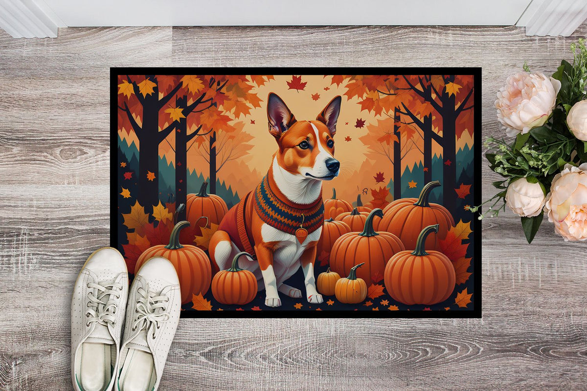 Red Basenji Fall Indoor-Outdoor Doormat