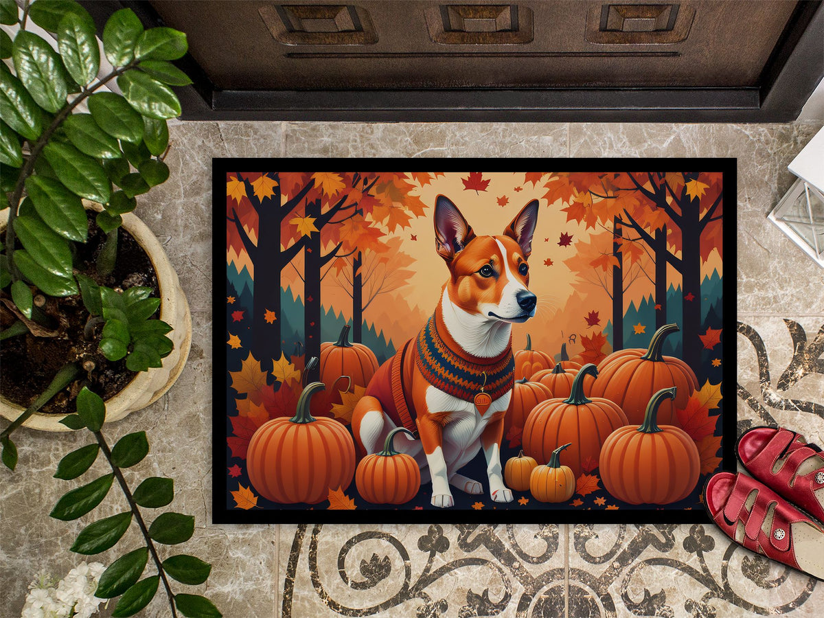 Red Basenji Fall Indoor-Outdoor Doormat