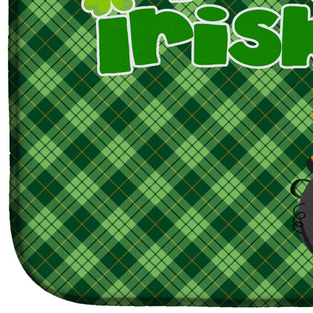 Red Brindle Boxer St. Patrick's Day Dish Drying Mat
