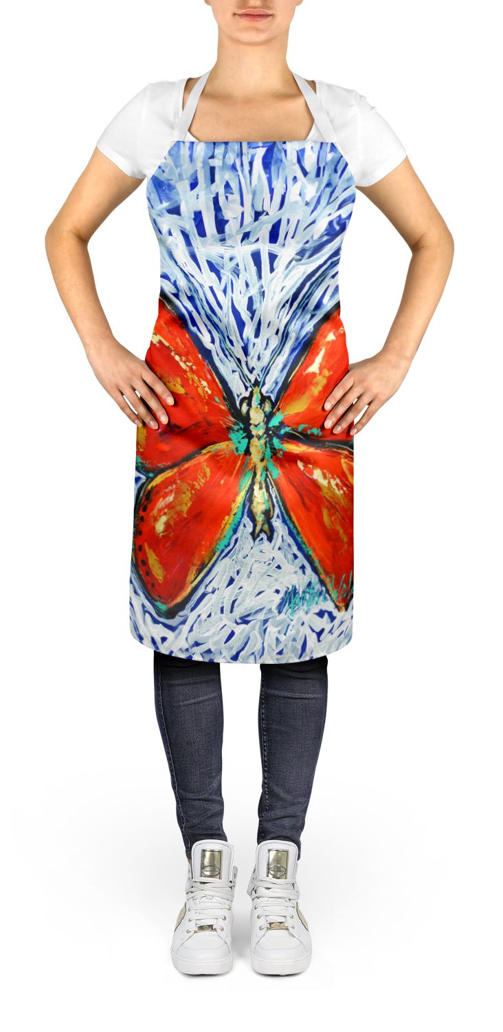 Red Glider Butterfly Art Bib Apron