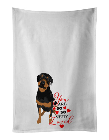 So Very Loved Rottweiler Valentine's Kitchen Towels
