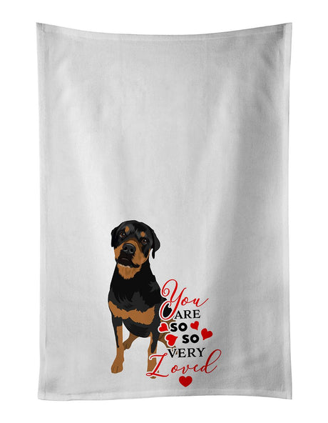 So Very Loved Rottweiler Valentine's Kitchen Towels