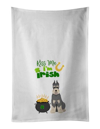 Schnauzer St. Patrick's Day Kitchen Towel Pair