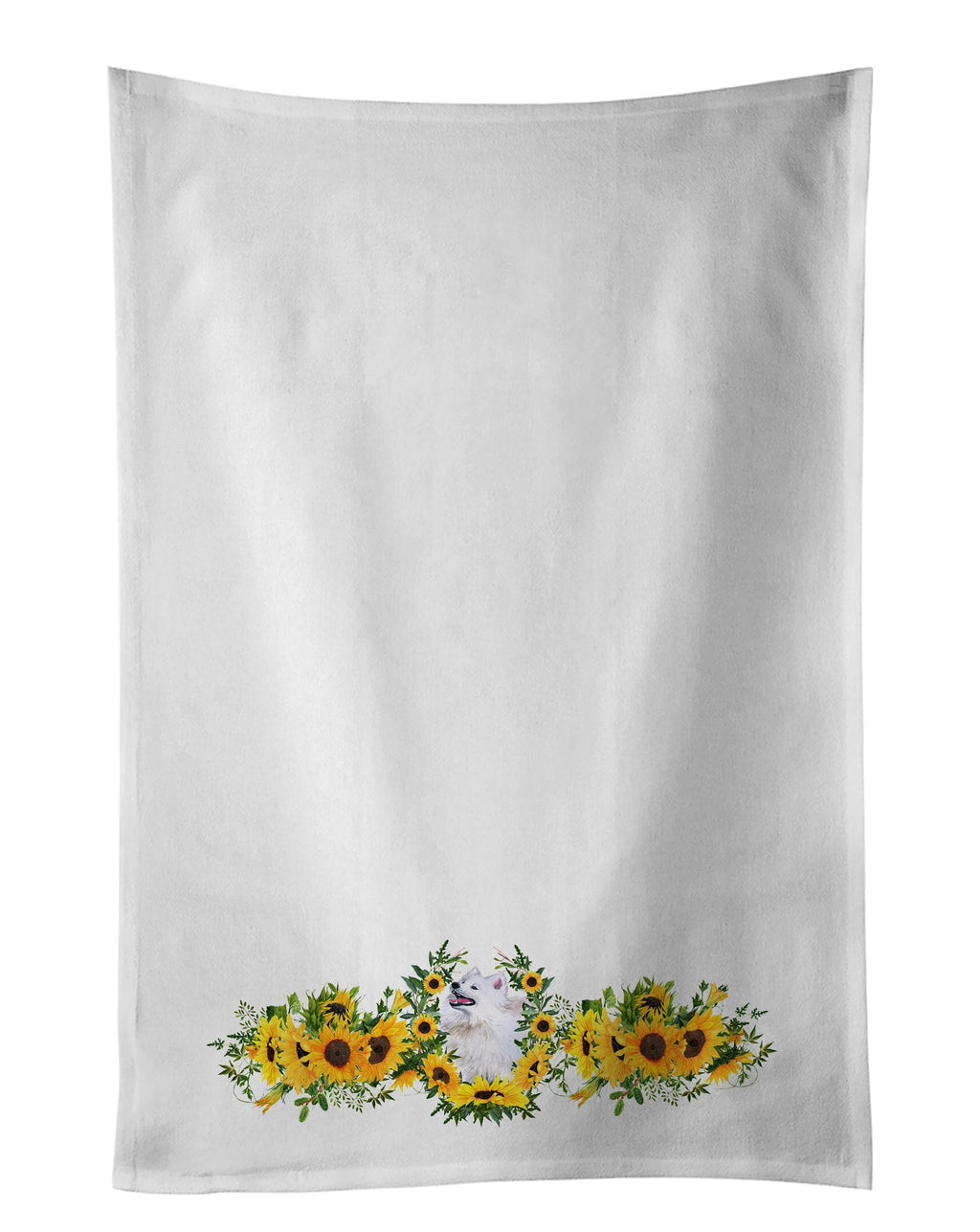 Samoyed in Sunflowers Kitchen Towel Set