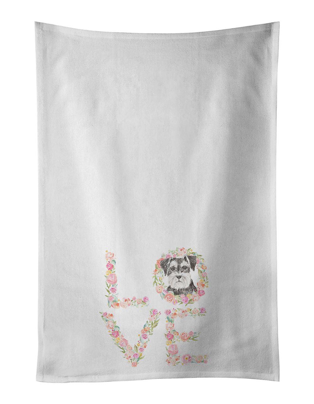 Schnauzer LOVE Valentine's Kitchen Towel Set