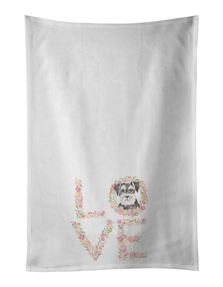 Schnauzer LOVE Valentine's Kitchen Towel Set