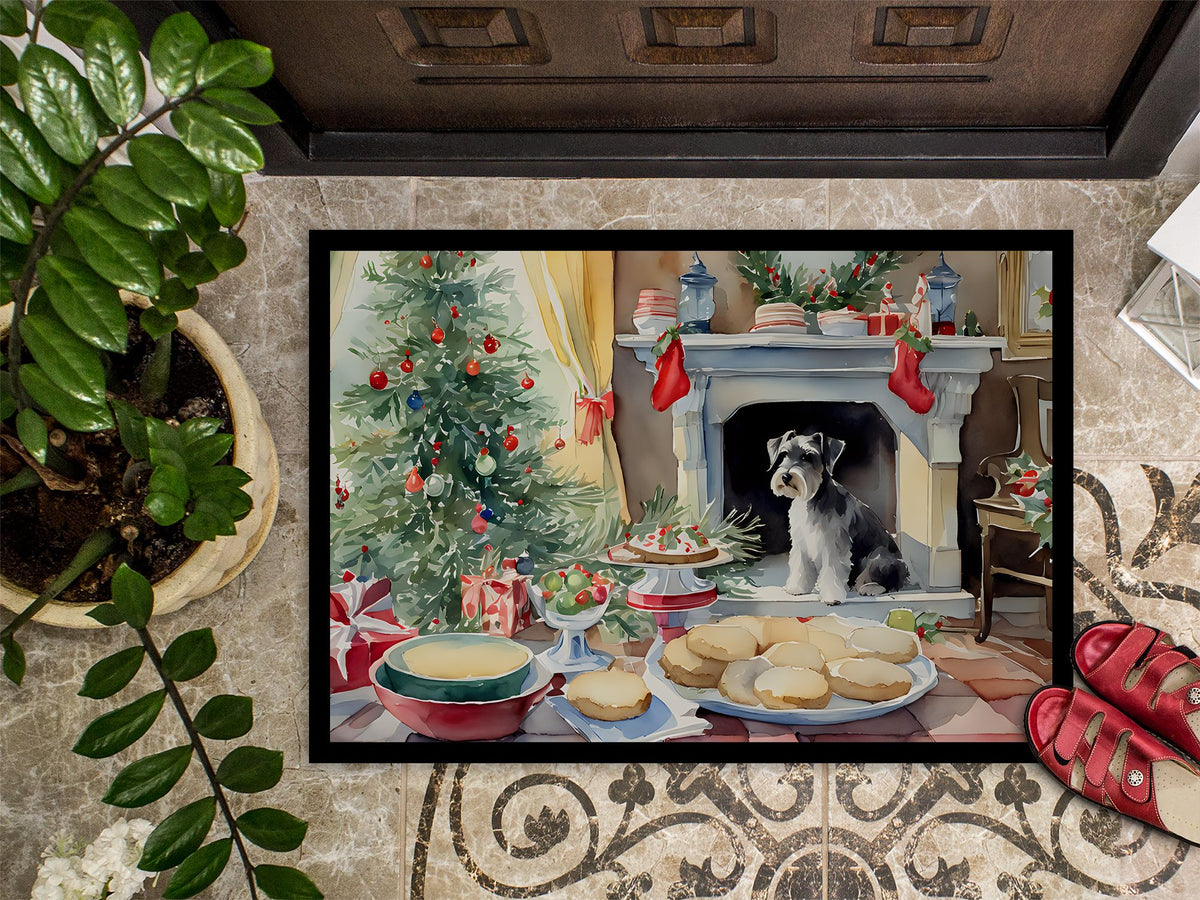 Festive Christmas Cookies Doormat – Indoor Outdoor Entryway Mat, Non-Slip, Washable