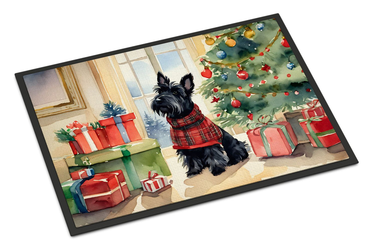 Scottish Terrier Cozy Christmas Indoor-Outdoor Doormat