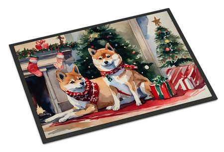 Shiba Inu Cozy Christmas Entryway Doormat