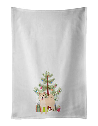 Cream Shiba Inu Christmas Kitchen Towel Set