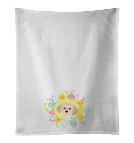 Gold Shih Tzu Easter Kitchen Towel Set