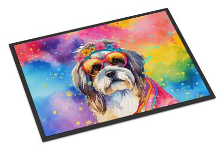 Shih Tzu Hippie Dawg Artwork Doormat