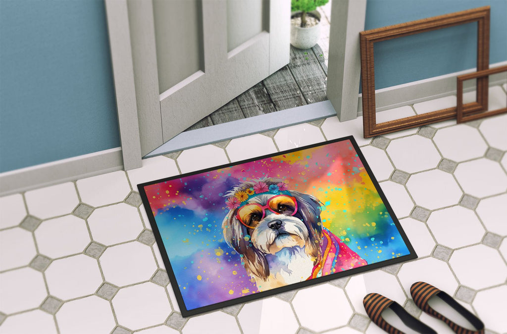 Shih Tzu Hippie Dawg Artwork Doormat