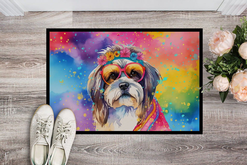 Shih Tzu Hippie Dawg Artwork Doormat
