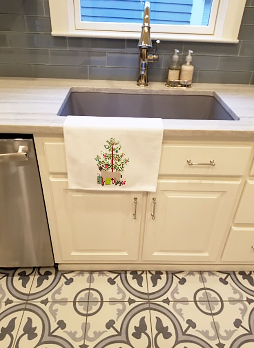 Siamese Merry Christmas Kitchen Towel Set