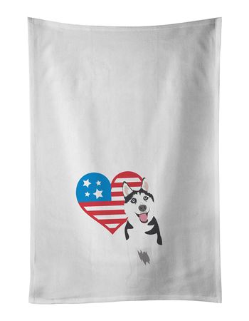 Siberian Husky Patriotic Kitchen Towel Set