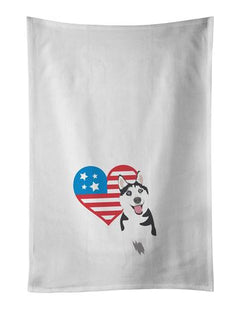 Siberian Husky Patriotic Kitchen Towel Set