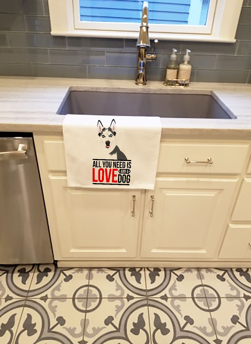 Siberian Husky Puppy Kitchen Towel Set