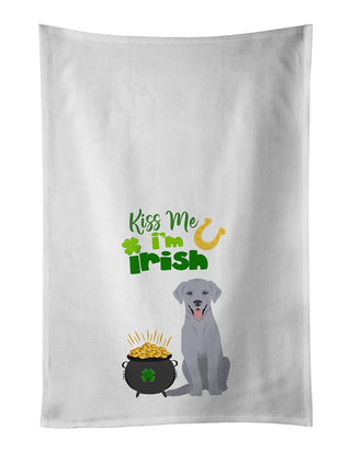Silver Labrador St. Patrick's Day Kitchen Towels