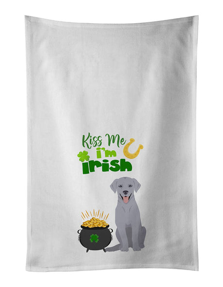 Silver Labrador St. Patrick's Day Kitchen Towels