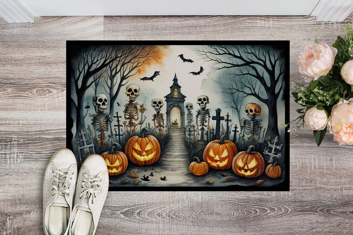 Spooky Skeleton Halloween Doormat