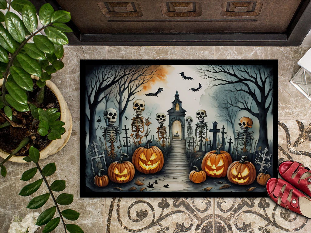 Spooky Skeleton Halloween Doormat