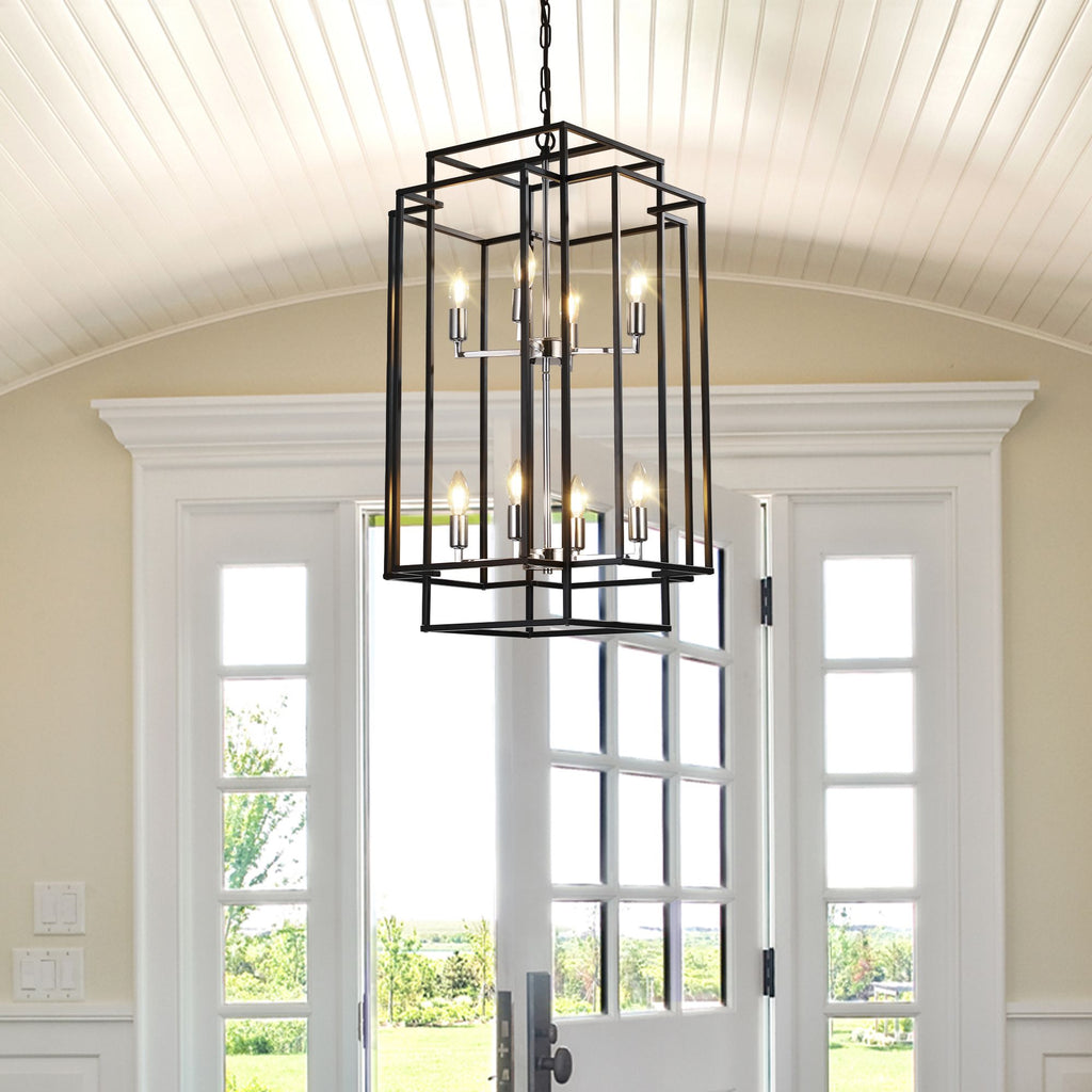 Adjustable Boom Foyer Pendant Light – 60-, everyday Metal Frame, E12 Sockets