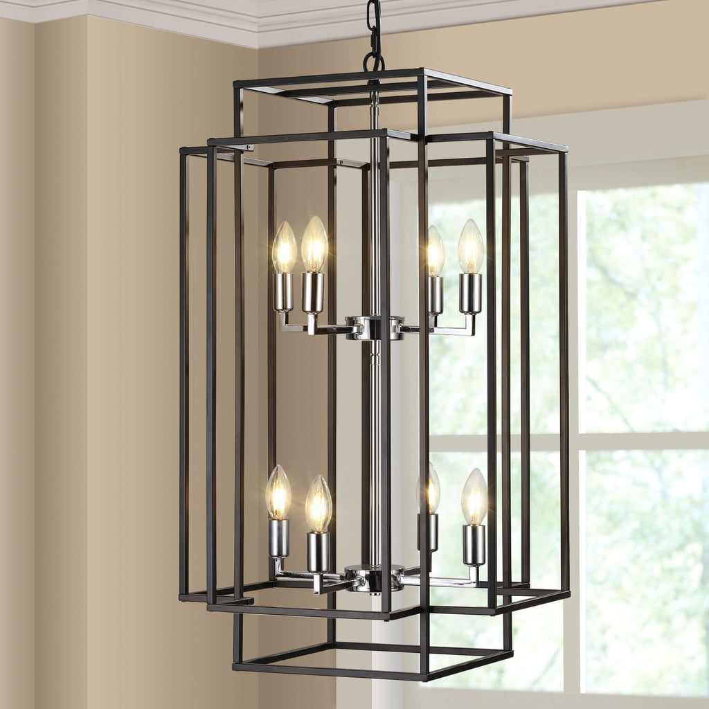 Adjustable Boom Foyer Pendant Light – 60-, everyday Metal Frame, E12 Sockets