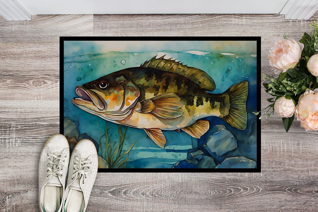 Smallmouth Bass Artwork Indoor-Outdoor Doormat