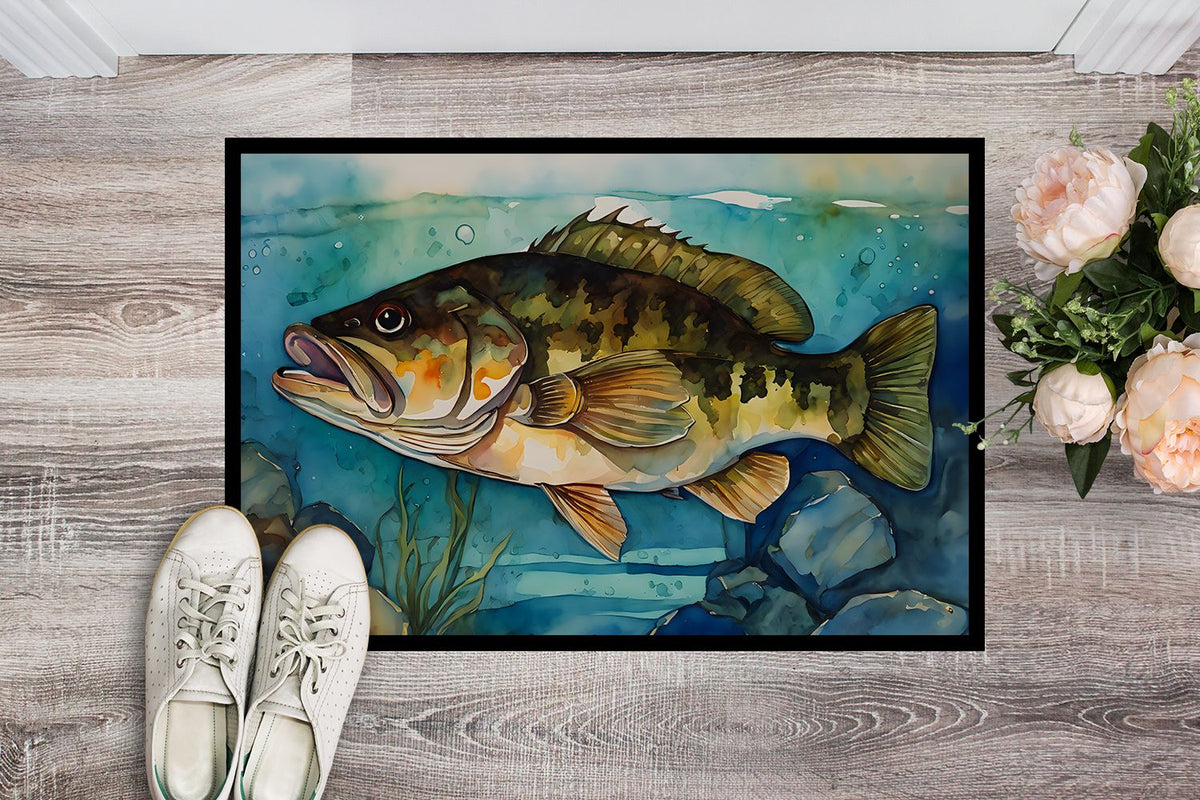 Smallmouth Bass Artwork Indoor-Outdoor Doormat