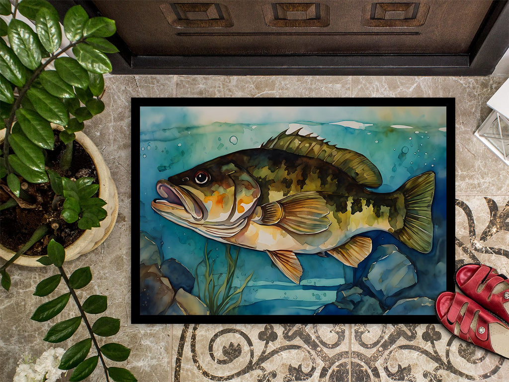 Smallmouth Bass Artwork Indoor-Outdoor Doormat