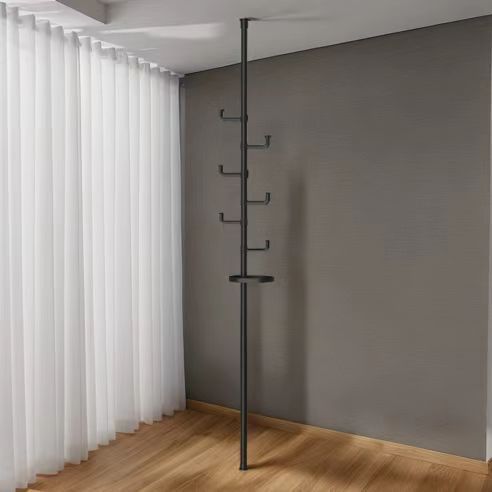 Adjustable Floor-to-Ceiling Tension Rod for Hanging Clothes and Accessories
