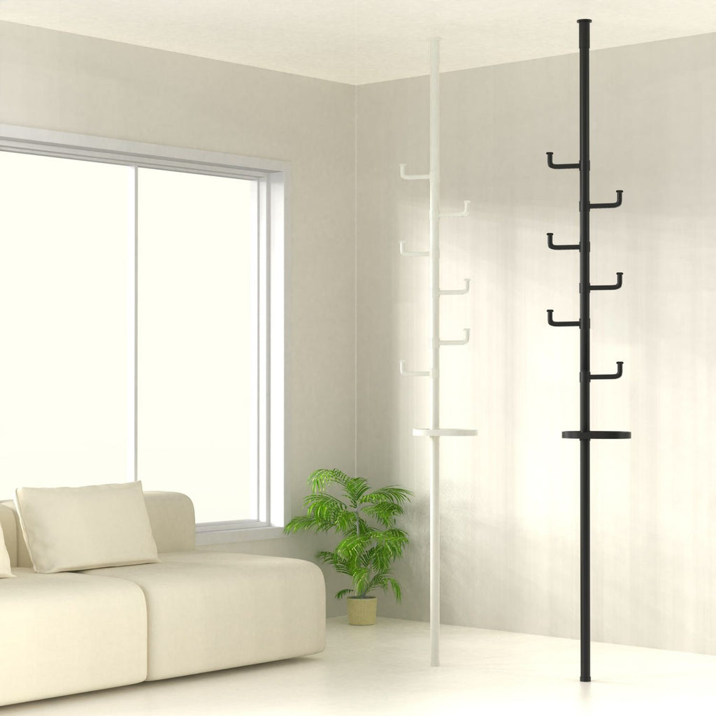 Adjustable Floor-to-Ceiling Tension Rod for Hanging Clothes and Accessories