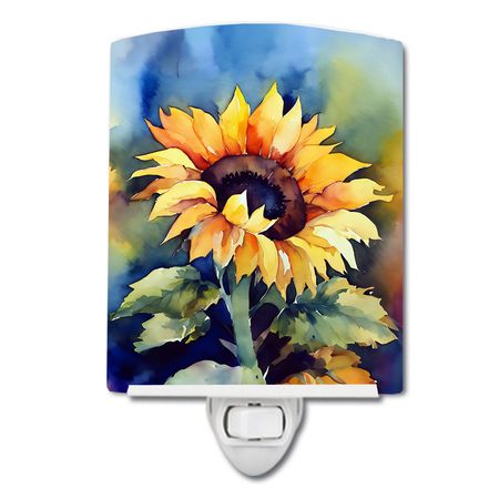 Watercolor Sunflowers Decorative Night Light