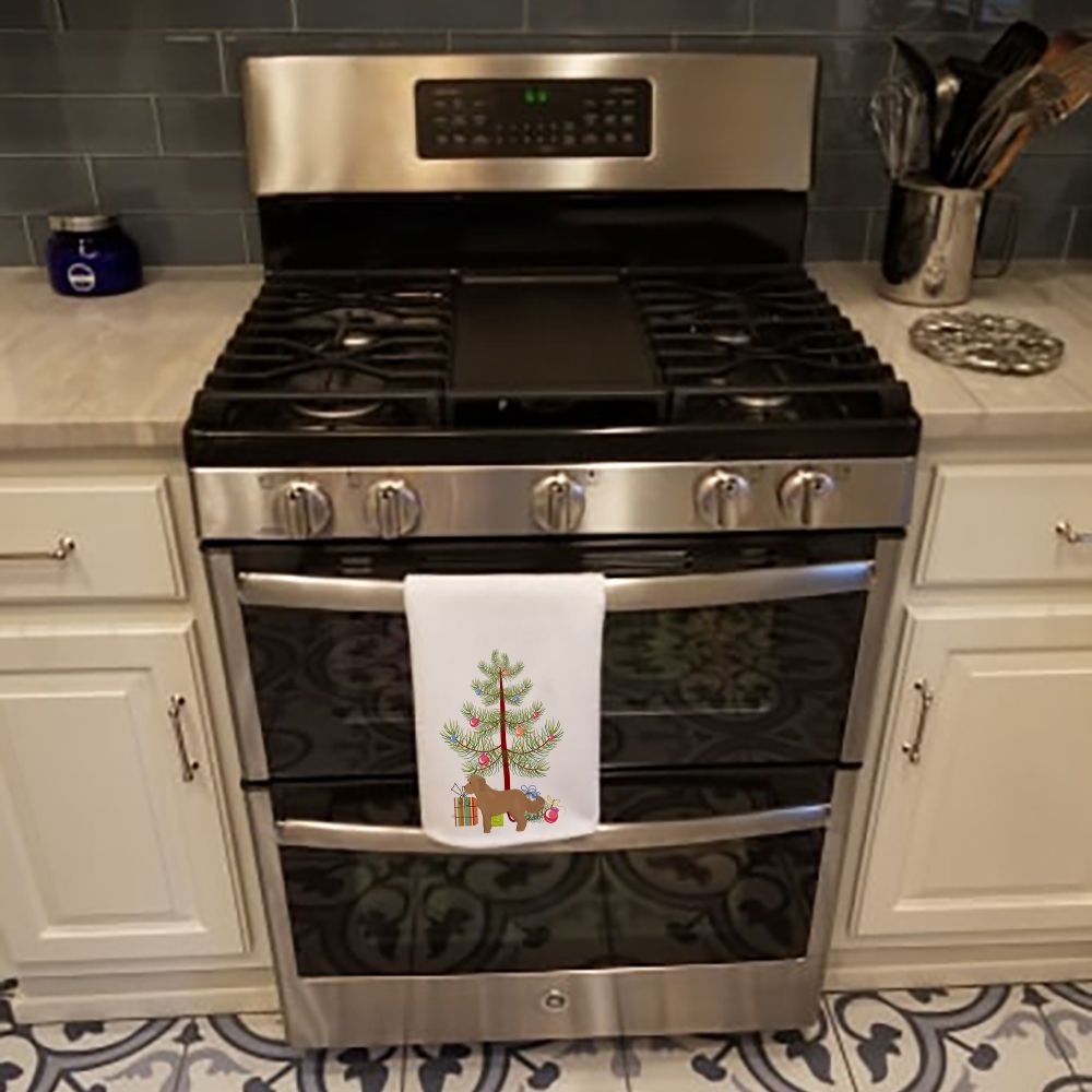 Tan Cockapoo Christmas Tree Kitchen Towel Set