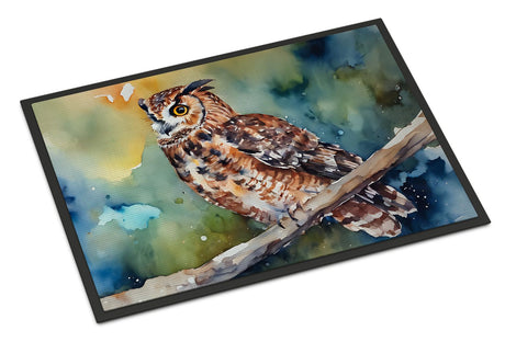 Tawny Owl Artwork Doormat for Indoor or Outdoor Entryways