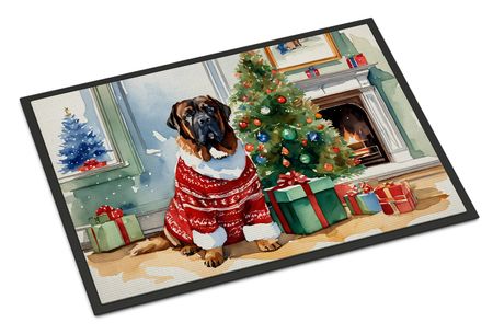 Tibetan Mastiff Cozy Christmas Indoor-Outdoor Doormat