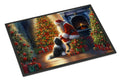 Tibetan Terrier and Santa Claus Christmas Doormat