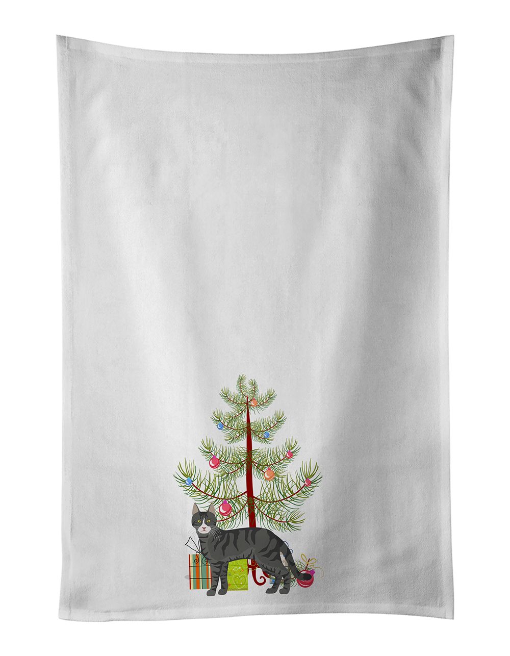 Tricolour Aegean Cat Christmas Kitchen Towels
