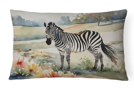 Watercolor Zebra Indoor-Outdoor Throw Pillow